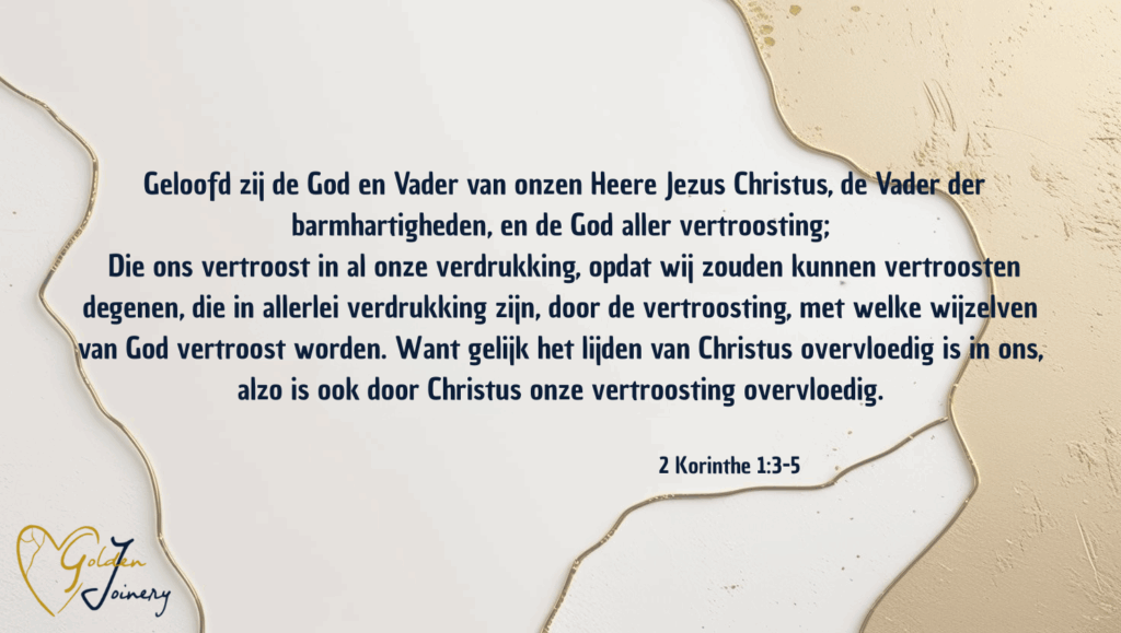 2 Korinthe 1:3-5 - Golden Joinery - vertroosting